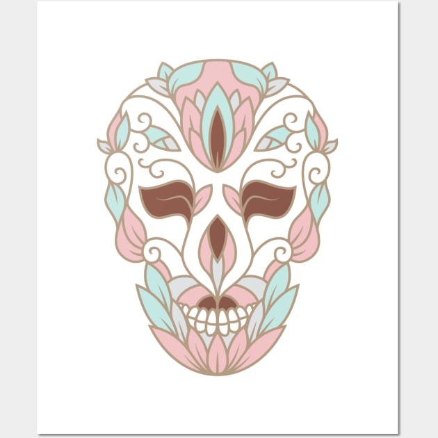 SKULL IN PASTELS Wall Art by MagicDreams